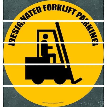 Superior Mark Floor Sign, Superior Mark, Designated Forklift Parking, 17.5in SMFS0417